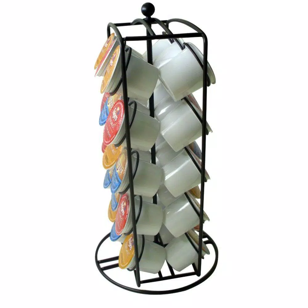 Southern Homewares Keurig 30 K-Cup Carousel Cup Holder - Rotating Coffee Pod Organizer, Black