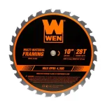 WEN 10 in. 28-Tooth Carbide-Tipped Professional Multi-Material Framing Saw Blade thumbnail 1