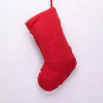 Glitzhome 19 in. Handmade Hooked Christmas Tree Stocking - Red, White, and Green thumbnail 3