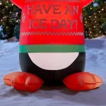 Home Accents Holiday 6 ft. Airblown Inflatables Animated Shivering Penguin Holiday Decor thumbnail 5