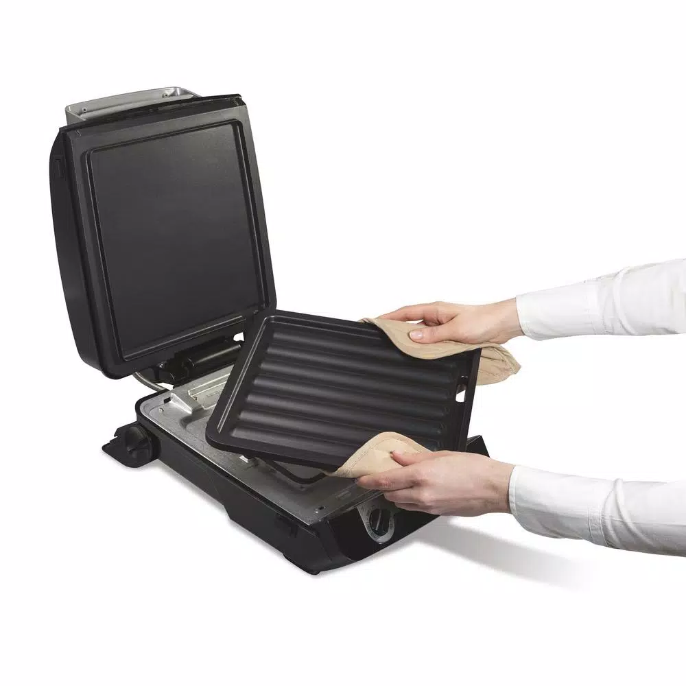 Hamilton Beach 3-in-1 MultiGrill Indoor Grill, Griddle, and Bacon Cooker, 200 sq. in. Nonstick Surface, Black