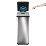 Halo 13 Gallon Platinum Extra-Wide Stainless Steel Automatic Sensor Trash Can thumbnail 3