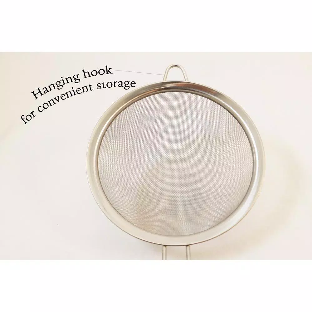 ExcelSteel 3-Piece Stainless Steel Mesh Strainer Set with Hanging Hooks
