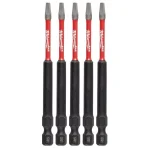 Milwaukee SHOCKWAVE Square #1 3.5 in. Impact Duty Steel Screwdriver Bits (5-Pack) thumbnail 1