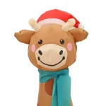 Airblown 12 ft. W Inflatable Pre-Lit Plush Santa in Circus Train Christmas Decoration thumbnail 3