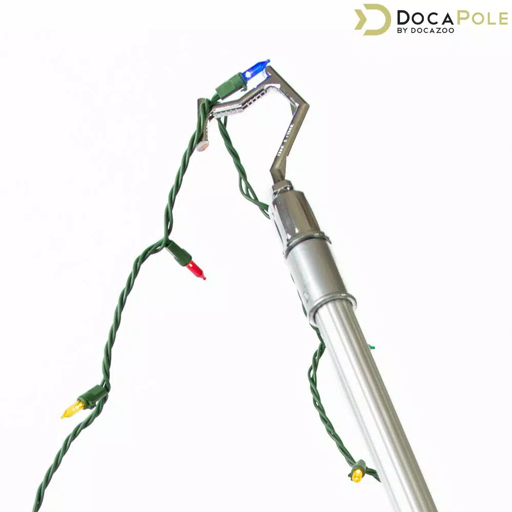 DocaPole Big-Reach Pole Hook Attachment for Extension Poles, Zinc-Coated Utility Hook for Hanging and Retrieval