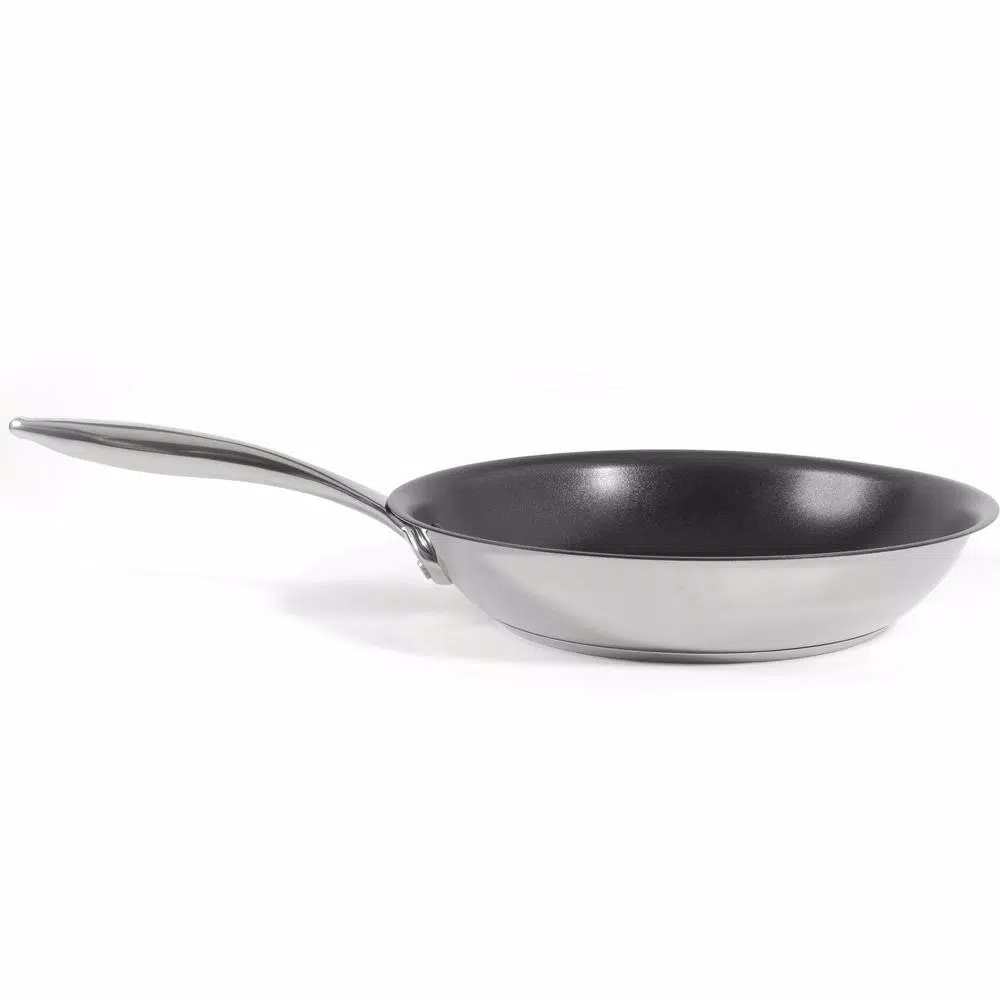 Ozeri Earth Pan ETERNA 12 in. Stainless Steel Nonstick Frying Pan, Black Interior