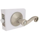 Defiant Scroll Keyed Entry Door Lever, Satin Nickel thumbnail 4