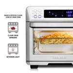 Ovente 1700W Stainless Steel Digital Air Fryer Rotisserie Convection Oven & Dehydrator, 25L thumbnail 4