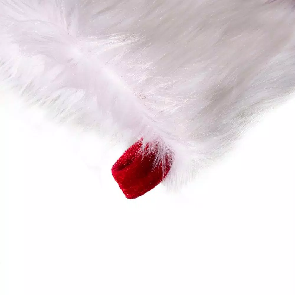 Glitzhome 21 in. Red Sequin Christmas Stocking with White Faux Fur Cuff (2-Pack)