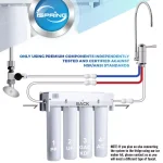 ISPRING 4-Stage 0.1 Micron Ultra-Filtration Under Sink Water Filtration System with Chrome Faucet thumbnail 3