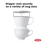 OXO Good Grips 1.5-Cup Pour-Over Coffee Maker with Water Tank, White thumbnail 7