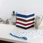 Lavish Home 16-Pack Windowpane Pattern Cotton Kitchen Towels - Multi-Color Set thumbnail 5