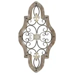 Stratton Home Decor French Country Scroll Wall Decor - Distressed Iron Fleur-de-lis Metal Work thumbnail 2
