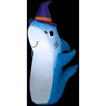 Gemmy 3.5 ft. Shark with Witch Hat Halloween Inflatable Air Blown Decor thumbnail 1