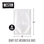 Weston 8 x 12 in. Quart Vacuum Sealer Bags, 66-Pack thumbnail 10