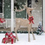 Best Choice Products 65.5 in. 3D Pre-Lit Christmas Reindeer Yard Decoration with 150 Warm White Incandescent Lights thumbnail 2