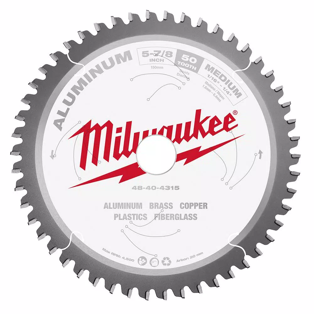 Milwaukee 5-7/8 in. 50T Carbide Metal Cutting Circular Saw Blade