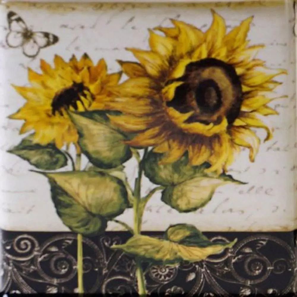 Unbranded Certified International French Sunflowers 3-Piece Ceramic Canister Set