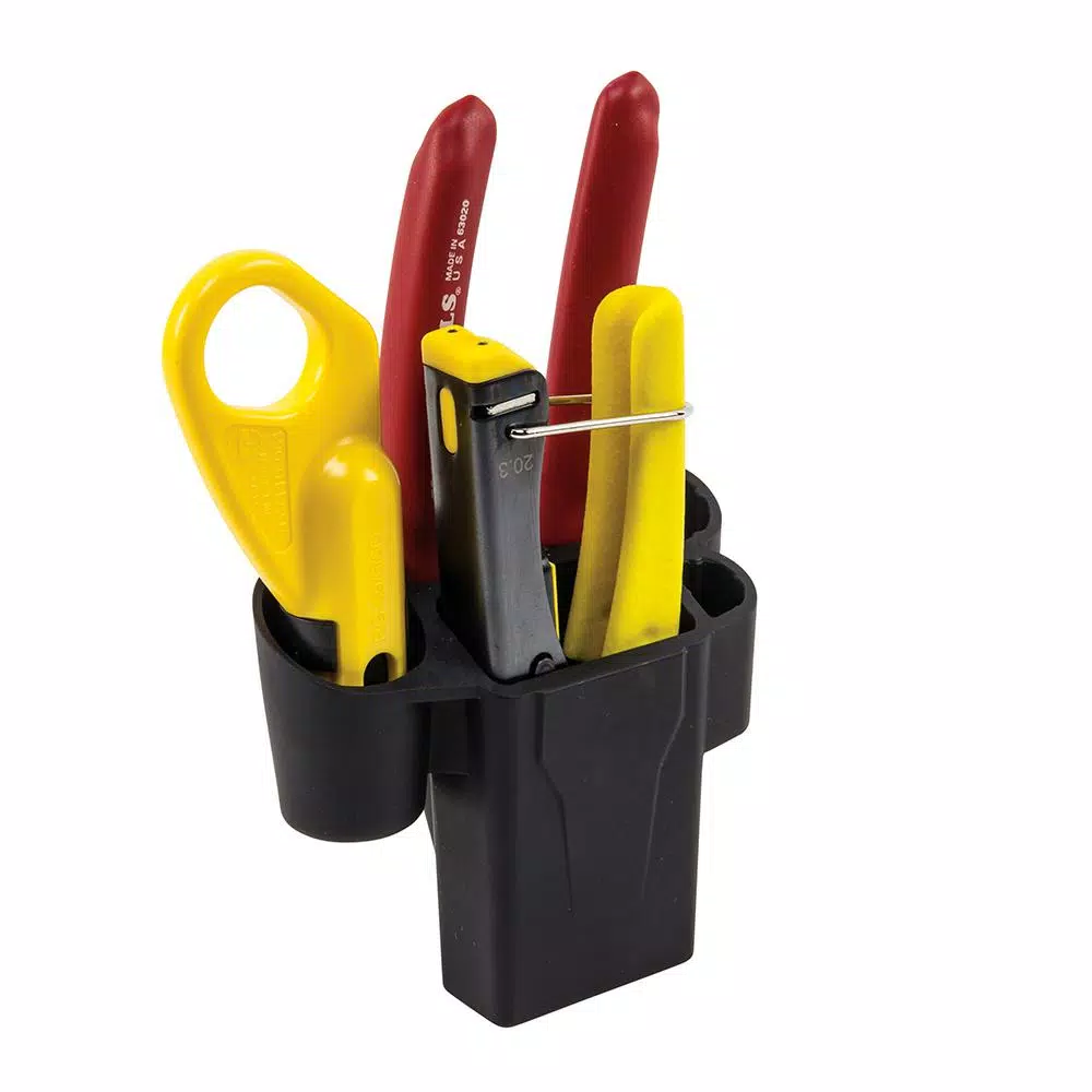 Klein Tools Coaxial Installation Tool Set with Molded Hip Pouch for RG56, RG59, RG6, RG6Q Cables