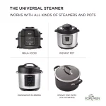 Fox Run 6 Qt. Red Collapsible Silicone Steamer Basket Insert for Instant Pot thumbnail 5