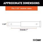 CURT 7" Receiver Tube Extender for 1-1/4" Shank thumbnail 5
