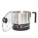 Tayama 1 Qt. Stainless Steel Slow Cooker with Temperature Control and Glass Lid thumbnail 2