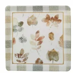 Certified International Woodland Walk 12.5 in. Grey and Sepia Ceramic Square Platter thumbnail 1