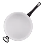 Farberware PURECOOK 5 Qt. Aluminum Ceramic Nonstick Saute Pan with Glass Lid, Aqua thumbnail 5