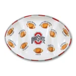 Magnolia Lane Ohio State NCAA Football Ceramic Divided Serving Platter thumbnail 1