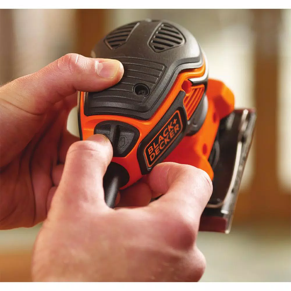 BLACK+DECKER BDEQS300 1/4 Sheet Orbital Sander, 2 Amp, Corded