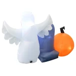 ALEKO's 5.5 ft. Pre-Lit Halloween Inflatable Ghost and Jack-o'-lantern RIP Trio thumbnail 3