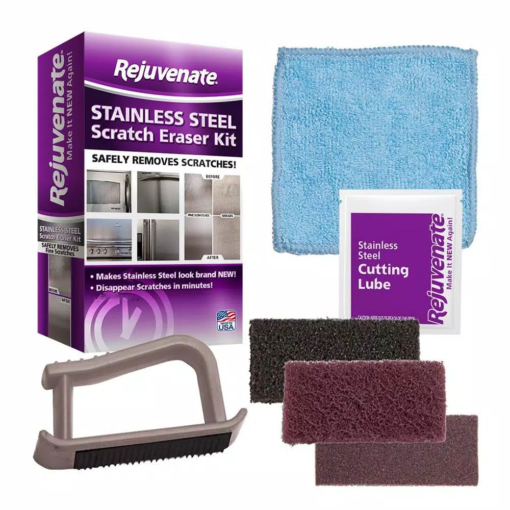 Rejuvenate Stainless Steel Scratch Eraser Kit - Surface Repair Cream for Sinks, Appliances & More
