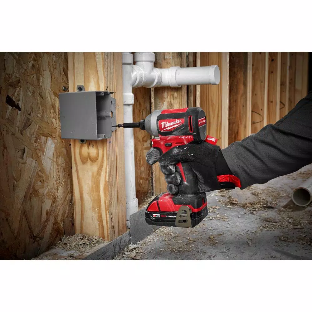 Milwaukee M18 18V Brushless Cordless Hammer Drill and Impact Driver 2-Tool Combo Kit