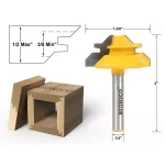Yonico Carbide Tipped Lock Miter Router Bit, 1/4 in. Shank, for up to 1/2 in. Stock thumbnail 2
