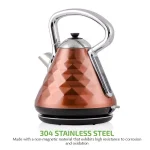 Ovente Cleo Collection 1.7L Copper Electric Kettle, 1500W Stainless Steel Tea Kettle with Auto Shut-Off thumbnail 6
