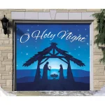 My Door Decor 7 ft. x 8 ft. Nativity Scene O'Holy Night Christmas Garage Door Banner Mural thumbnail 2