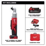 Milwaukee M18 18V Lithium-Ion Cordless 1/4 in. 2-Speed Right Angle Impact Driver Kit with 1.5Ah Battery & Charger thumbnail 2
