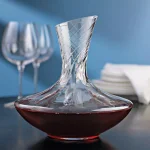 Wine Enthusiast Allure 47.25 oz. Aerating Wine Decanter, Mouth-Blown Lead-Free Crystal thumbnail 4