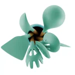 MegaChef 9-Piece Mint Green Silicone and Wood Kitchen Utensil Set with Ceramic Holder thumbnail 7