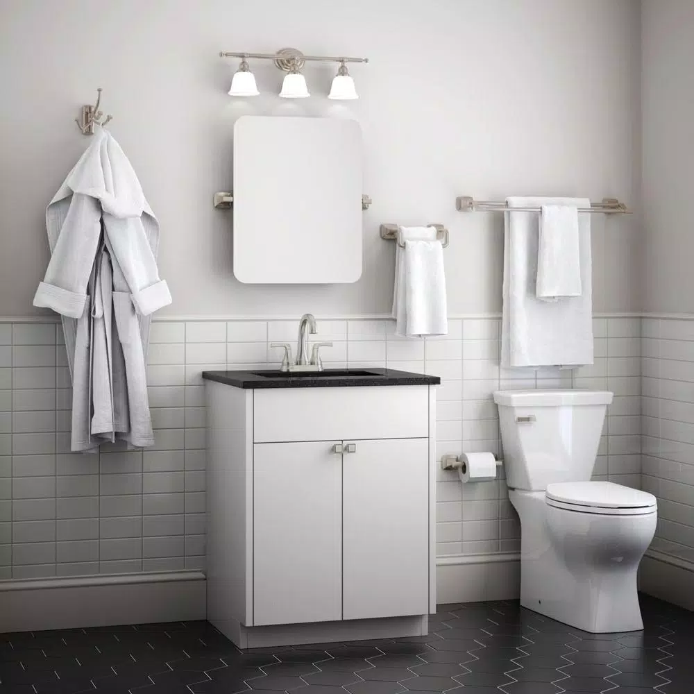 Delta Portwood 6 in. Double Hand Towel Bar in SpotShield Brushed Nickel