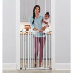 Regalo Easy Step Extra Tall Walk-Through Baby Gate, 41" White Metal Safety Gate thumbnail 2