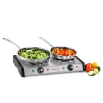 Cuisinart 2-Burner 8 in. Cast Iron Stainless Steel Hot Plate with Temperature Control, 1800W thumbnail 2