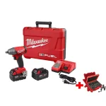 Milwaukee M18 FUEL 1/2 in. Compact Impact Wrench Kit with 9-Piece SHOCKWAVE Socket Set thumbnail 1