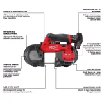Milwaukee M12 FUEL 12V Cordless Sub-Compact Band Saw Kit with 4.0 Ah Battery and Charger thumbnail 4