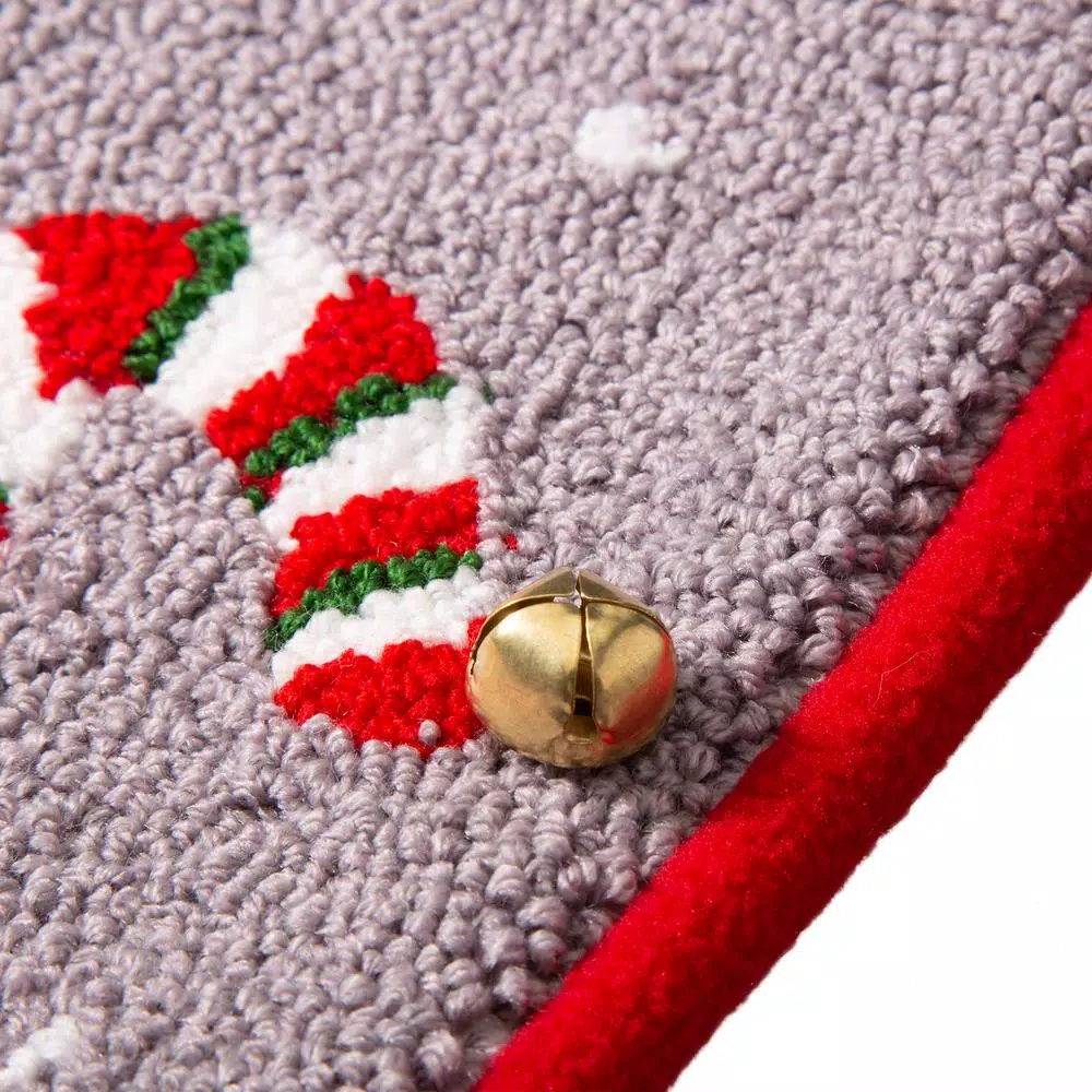 Glitzhome 21 in. Gnome Hooked Christmas Stocking - Multi-Color Festive Holiday Decor