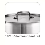 Tramontina Prima 12 Qt. Stainless Steel Tri-Ply Stock Pot with Lid thumbnail 4