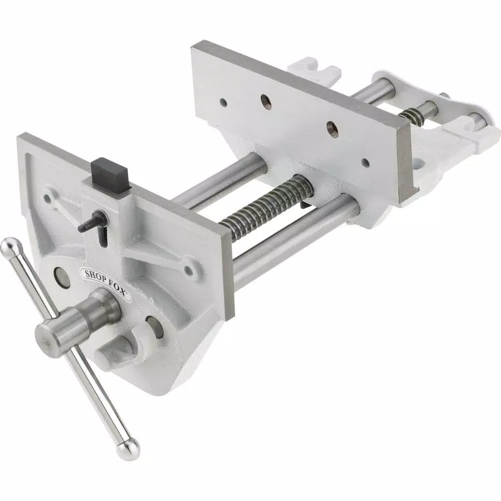 Shop Fox 9 in. Quick Release Cast Iron Wood Vise with Sliding Dogs