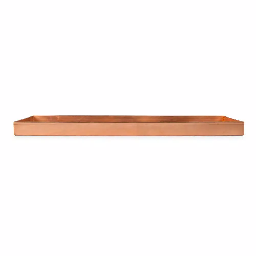 Achla Designs 20 in. Polished Copper Plated Stainless Steel Decorative Long Serving Tray
