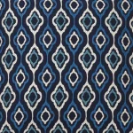 The Company Store Embroidered Blue Ogee 20x20 Decorative Throw Pillow Cover thumbnail 2